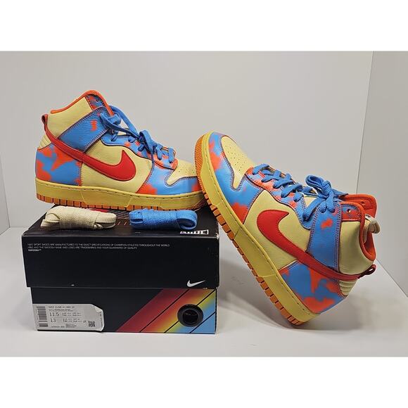 Nike Dunk High 1985 SP Orange Acid Wash Mens size 11.5 DD9404-800 NEW main image 5